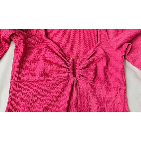 H&M Women's Hot Pink Stretchy Mini Dress with Front Detail Size XS - Picture 7 of 10